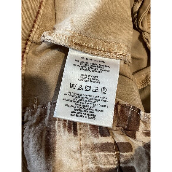Anthropologie Tan Chino Shorts Relaxed Fit High Rise Cotton Blend 25 - Picture 6 of 6